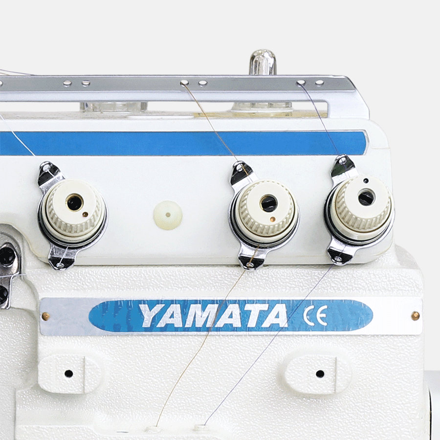 The Yamata High-Speed Three-Thread Industrial Sewing Machine is much stronger than a two-thread, but it’s still stretchy, so it can be used on knit fabrics