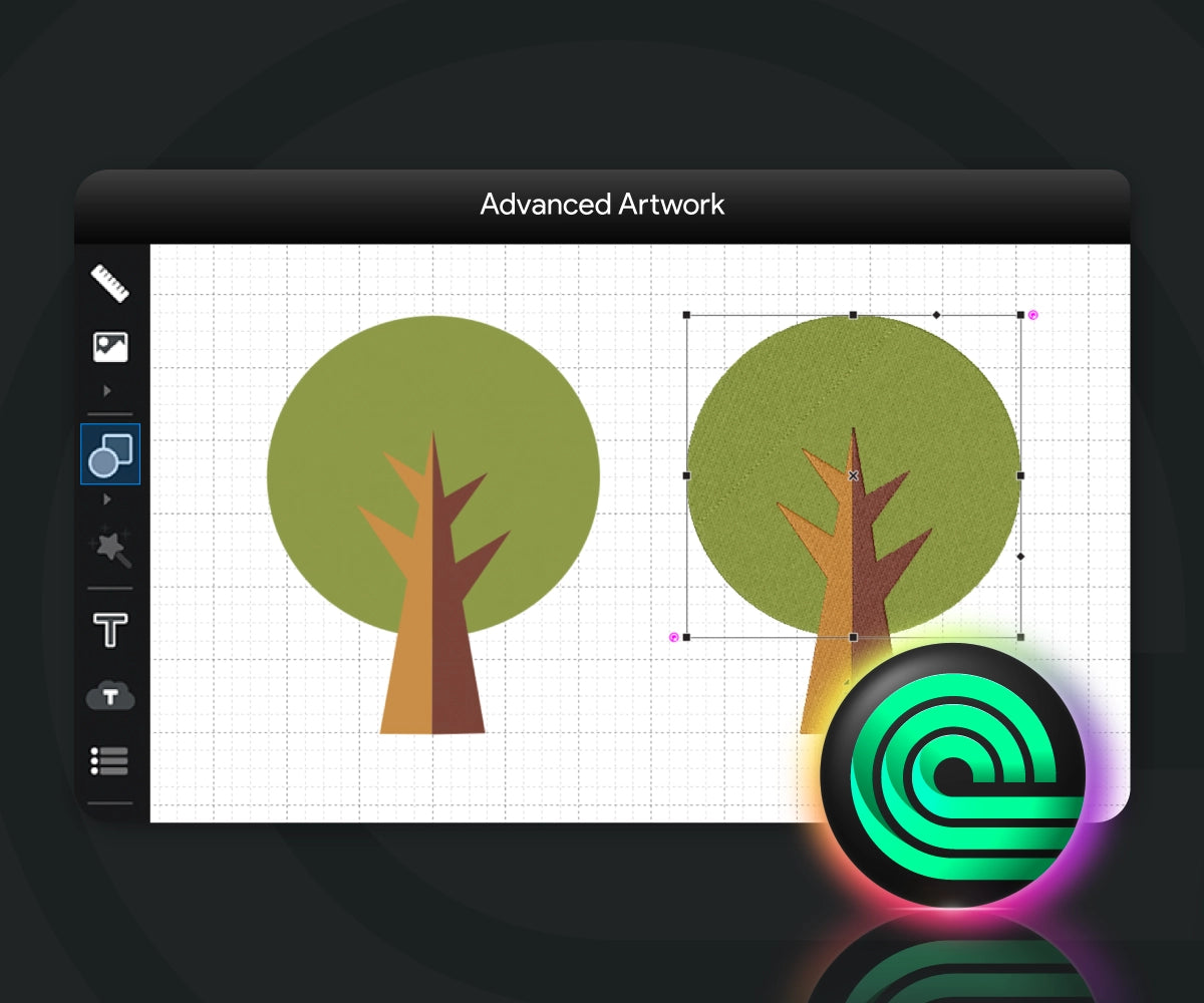 Fully functioning tools for Chroma digitizing software for embroidery machines