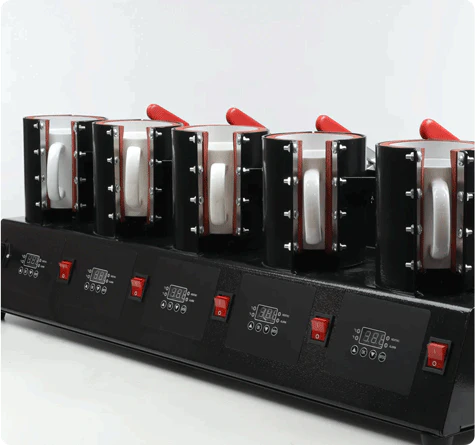 iKonix digital mug heat press has five heating mats