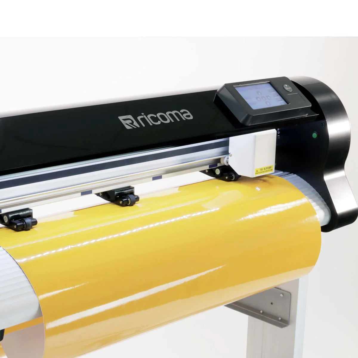 Slide-out platen on Ricoma’s flat heat presses is a feature designed with safety and comfort in mind