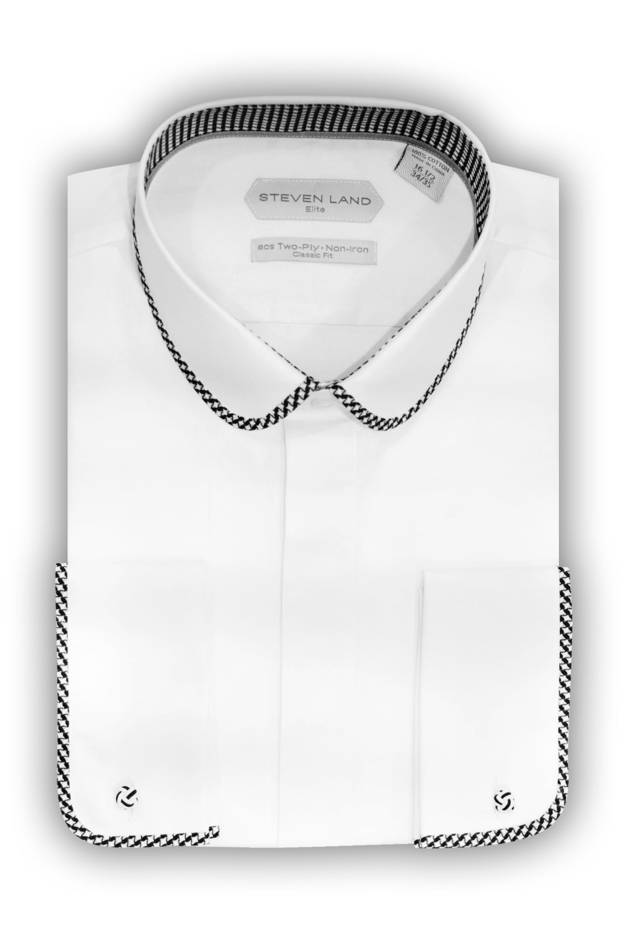 Steven Land Dress shirt | Hudson | Contrast Collar | French Cuff - 14.5 / 32/33