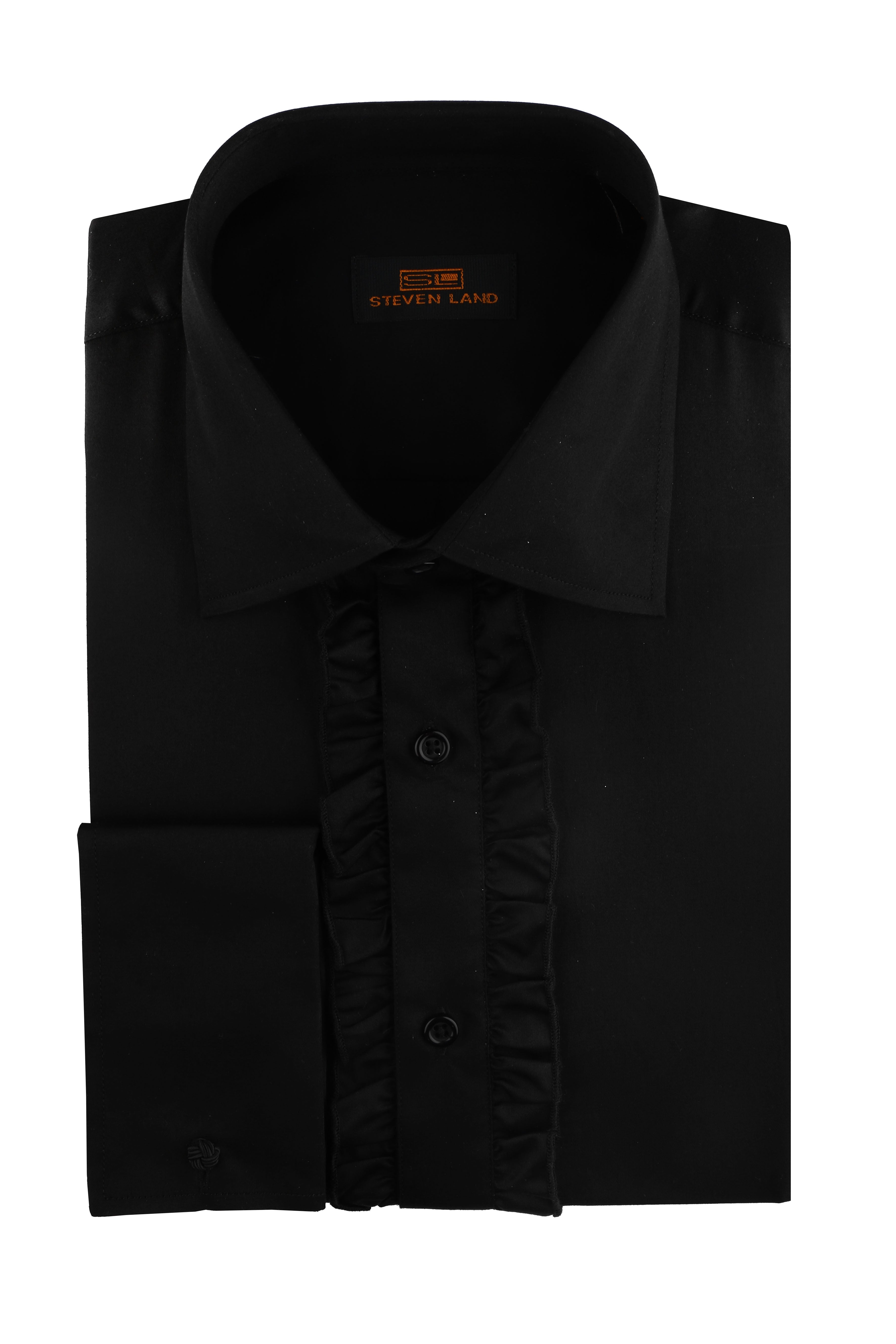 black tuxedo dress shirt