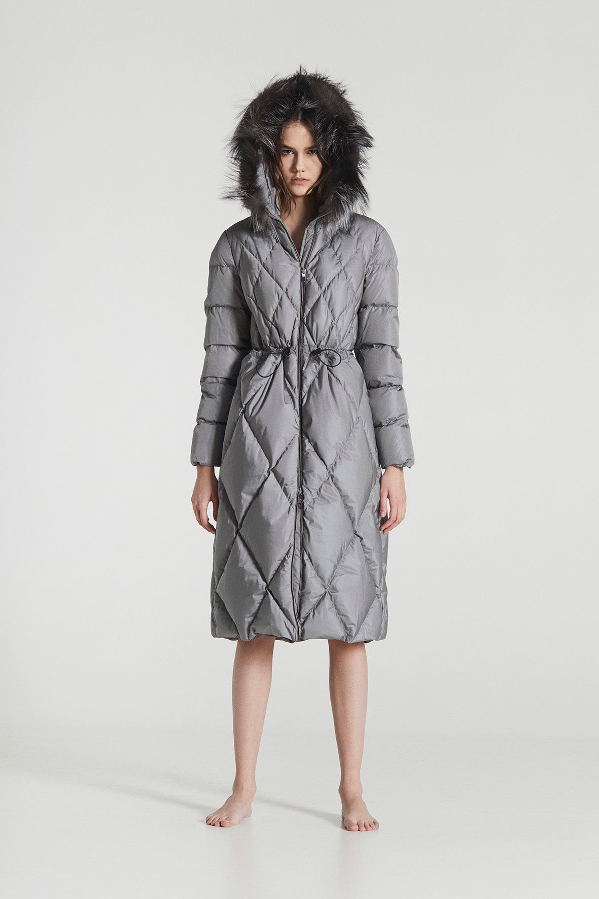 maxi grey coat