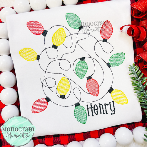 Christmas Lights Ornament Embroidery Pattern, LIT ornament embroidery  pattern, Christmas embroidery, Tangled Christmas Lights, DIY pattern — I  Heart