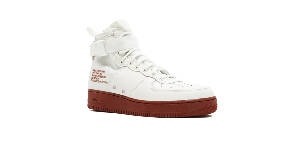 sf air force 1 mid red ivory