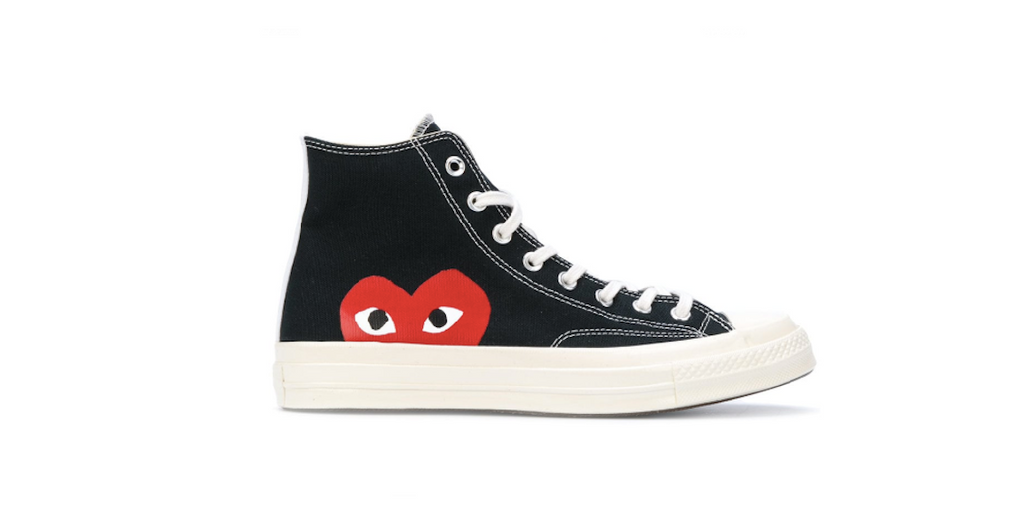 converse comme des garcons black high top