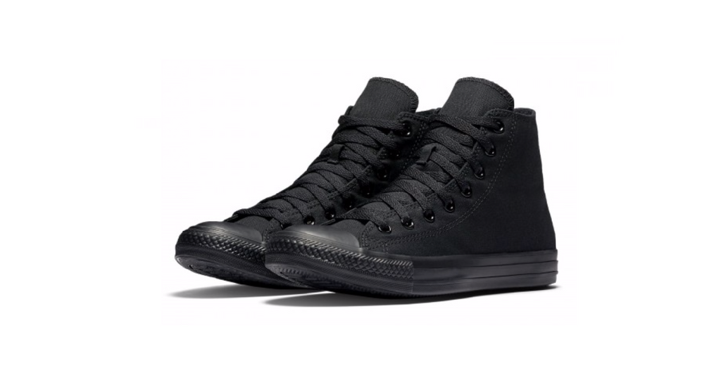 converse black monochrome hi top