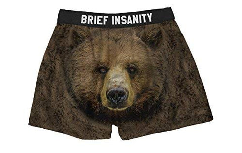 Brief Insanity Bear Cheeks Silky Funny Boxer Shorts Gifts for Men Women