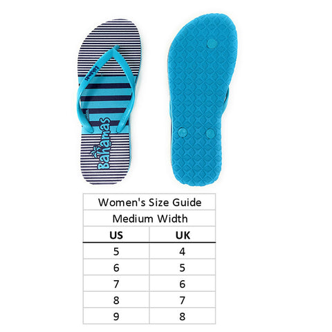 Bahamas Flip Flops for Women USA UK Size Chart