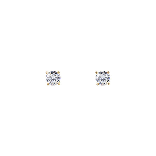 Empire Cove 14K Gold Sterling Silver Dipped Jewelry Cubic Zirconia Stud Earrings