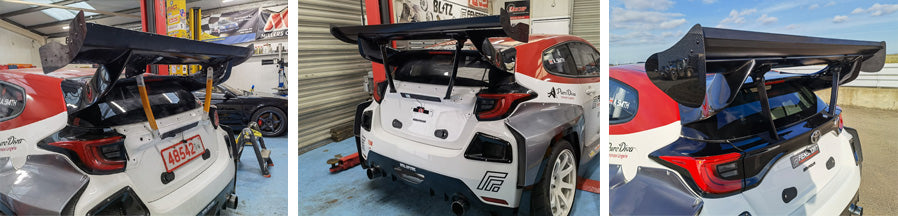 Fensport GR Yaris Rear wing construction