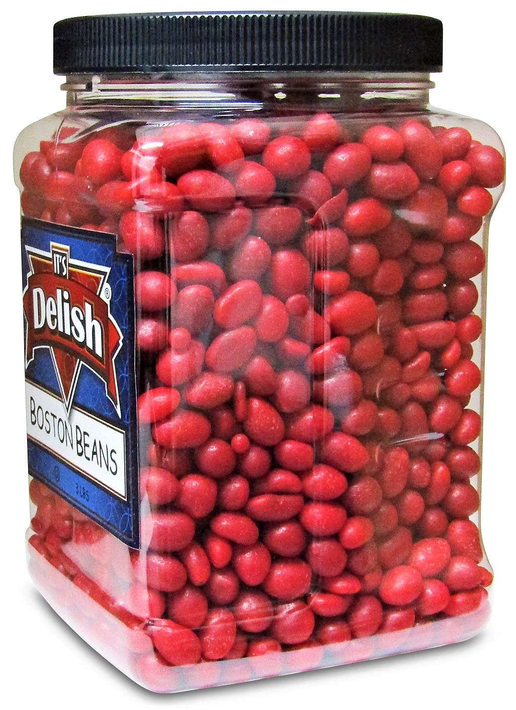 Boston Baked Beans Candy Coated Peanuts , 3 LBS Jumbo Reusable Contain