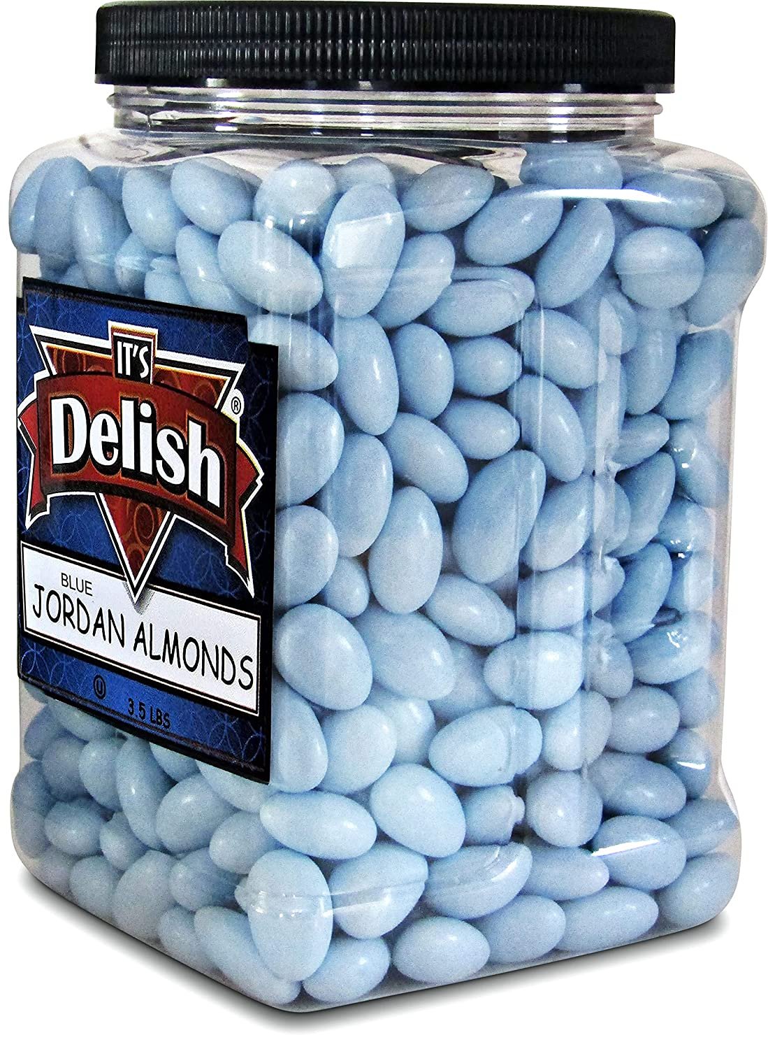 Light Blue Jordan Almonds, 3.5 lbs Jumbo Container