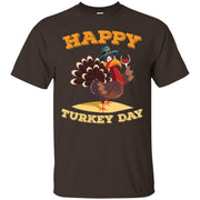 Happy Turkey Day Funny Thanksgiving Wine Men T-shirt