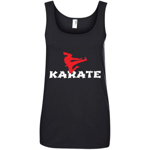 Karate Girl Jumping Side Kick Martial Women T-Shirt