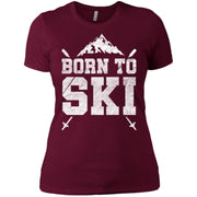 Born to Ski, Snow Ski Holidays Women T-Shirt