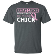 Breast Cancer Messed With The Wrong Chick Men T-shirt