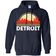 Classic Retro Detroit City Skyline Vintage Men T-shirt