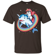 Unicorn Riding Narwhal Men T-shirt