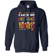 I Love My 1st First Grade Turkeys Student School Men T-shirt