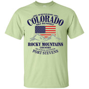 Aspen Colorado Ski Resort Usa Flag Men T-shirt