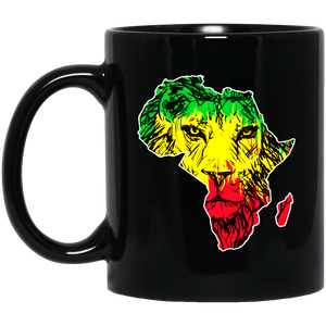 Africa Map Rasta Lion Coffee Mug, Tea Mug