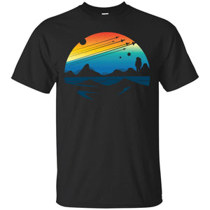 24 Scenic Colorful Space View Shuttle Pilot Scien Men T-shirt