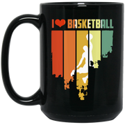 I Love Basketball Retro Edition Coffee Mug, Tea Mug