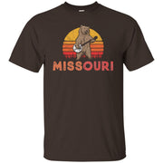 Missouri Bluegrass Banjo Bear Funny Retro Men T-shirt