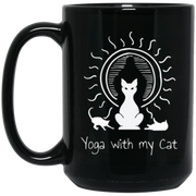 Yoga With My Cat Coffee Mug, Tea Mug