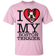 I Heart My Boston Terrier Men T-shirt