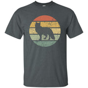 Fox Retro Circle Vintage Gift Present Animal Love Men T-shirt