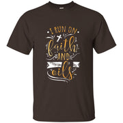 I Run On Faith And Oils Tshirt Essential Oil Men T-shirt