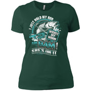 Fishing Hold My Rod Wiggle My Worm And Bam Women T-Shirt