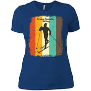 CrossCountry Skiing Retro 70s Vintage Nordic Women T-Shirt