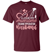 Crane Operator Wife Husband Tower Crane Men T-shirt