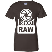 I Shoot Raw Photography Camera Photograph Women T-Shirt