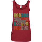 Dog Dogs Pup Best Friend Retro Used Look Women T-Shirt