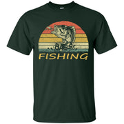 Retro Vintage Bass Fishing Men T-shirt