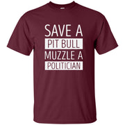 Save A Pit Bull Muzzle A Politician Men T-shirt