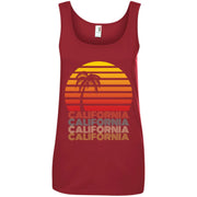 California Summer, Beach Palm Trees Women T-Shirt
