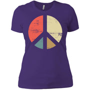 Vintage Inverse Peace Symbol Hippie 1960s Women T-Shirt