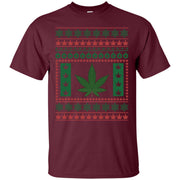 Cannabis Leaf Marijuana Weed Christmas Xmas Men T-shirt