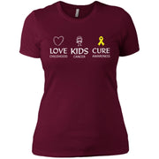 Love Childhood Kids Cancer Cure Awareness.png Women T-Shirt