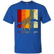 Giraffes Make Me Happy Animals Moutain Wild Farm Men T-shirt