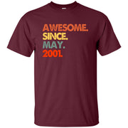 Awesome Since May 2001 TShirt Vintage18th Birthday Men T-shirt