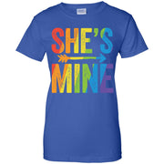 She’s Mine Lesbian Pride SHIRT LGBT Bride Wedding Pride Women T-Shirt