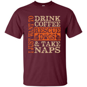 Drink Coffee, Rescue Dogs, Take Naps Men T-shirt