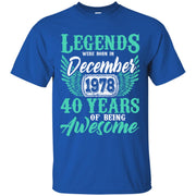 Legends December 1978 40 Years Of Being Awesome Men T-shirt