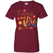 Turkey And Pie Oh My Happy Thanksgiving Women T-Shirt